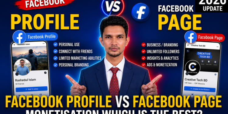 Facebook Profile vs Page Monetisation 2026 – Which One Makes More Money?