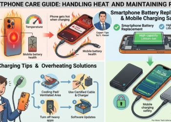 Smartphone overheating while charging on a charger cable, showing battery safety and charging tips.